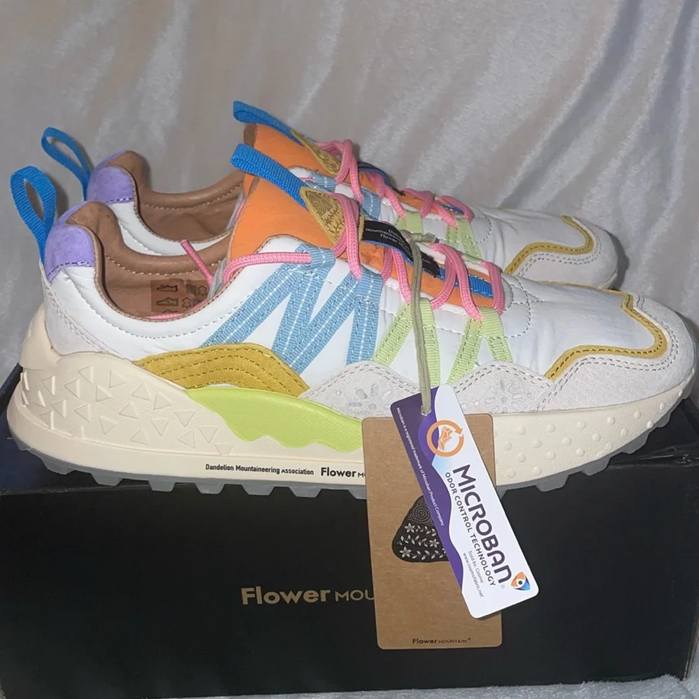 NWT Flower Mountain Washi Sneakers in Beige/White/Multi - Picture 10 of 16